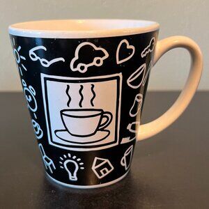 Signature Housewares RUSH HOUR Whimsical Doodle Coffee Mug ~ Riviera Van Beers